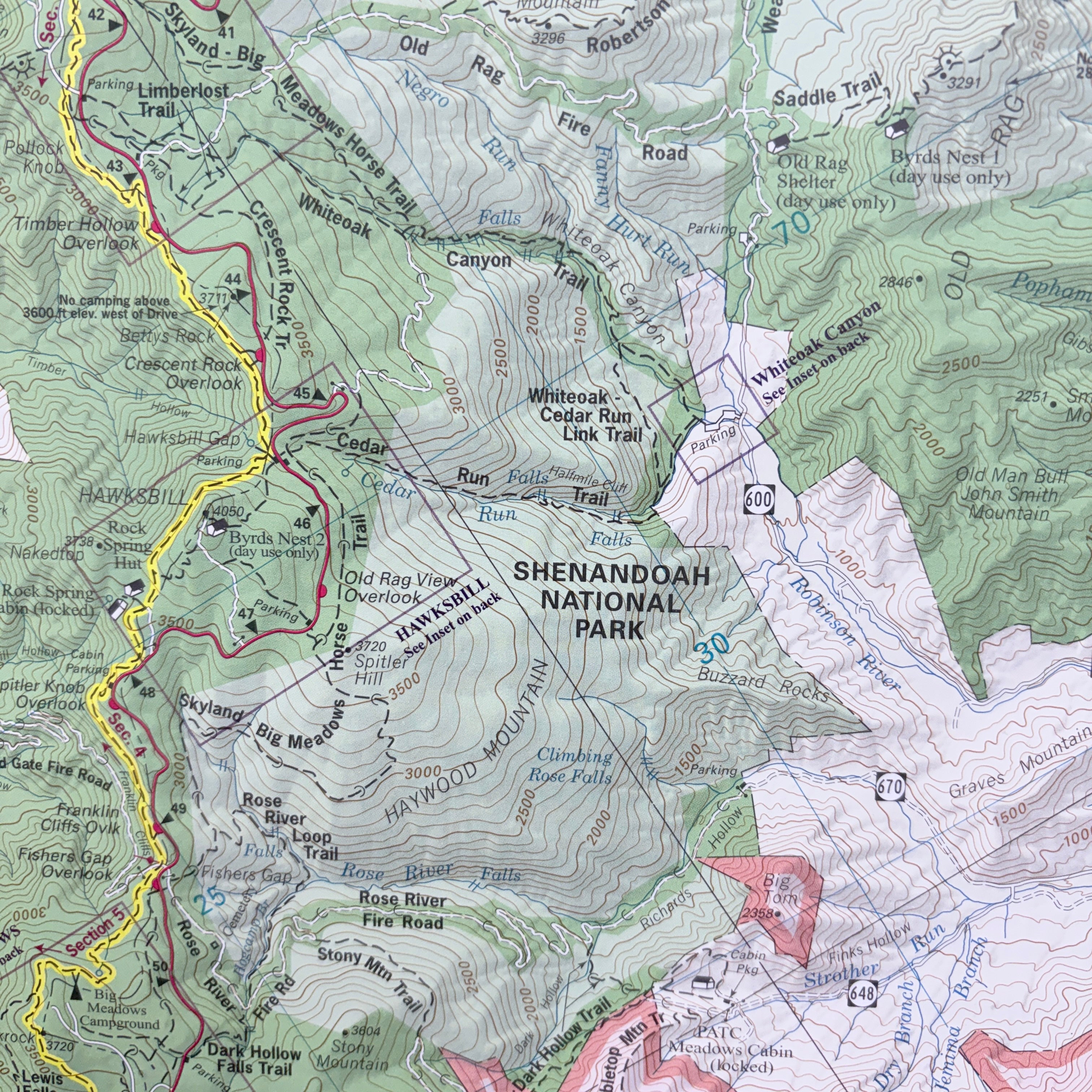 Map 10: AT Shenandoah National Park (Central District)