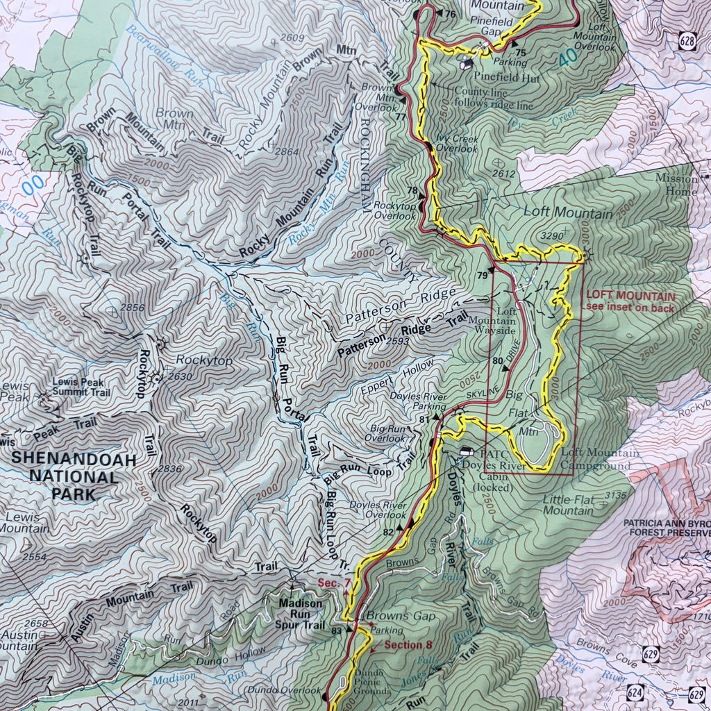 Map 11: AT Shenandoah National Park (South District)