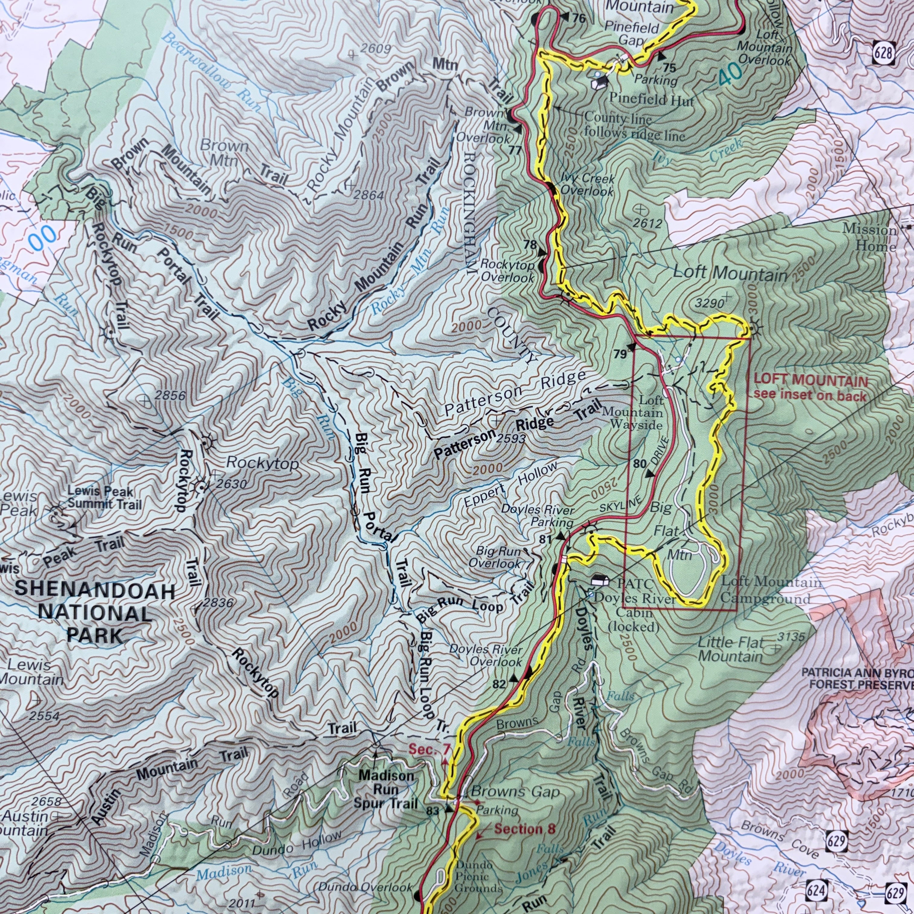 Map 11: AT Shenandoah National Park (South District)