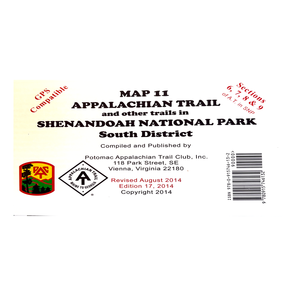 Map 11: AT Shenandoah National Park (South District)