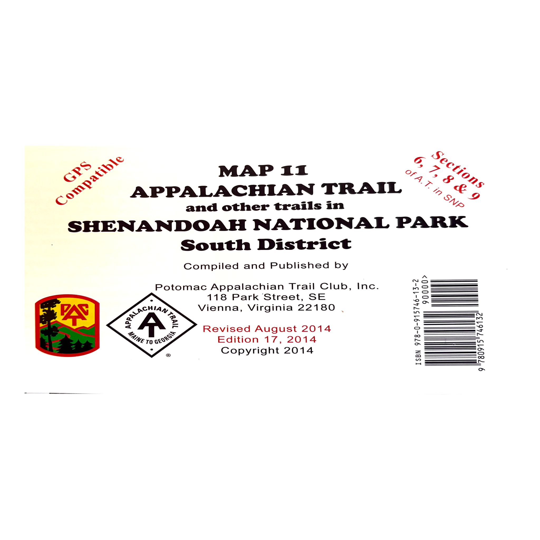 Map 11: AT Shenandoah National Park (South District)