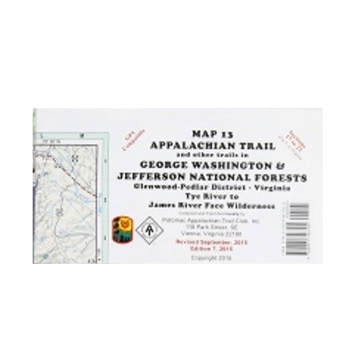 Map 13: AT Tye River to James River | PATC Waterproof Map – PATC Store