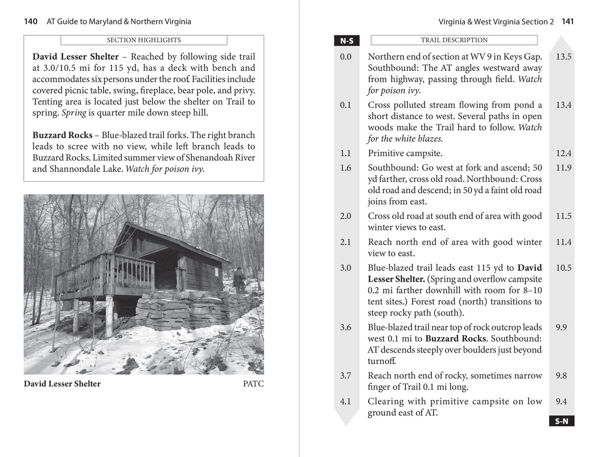 Appalachian Trail Guide to Maryland and Northern Virginia with Side Trails (18th Edition)