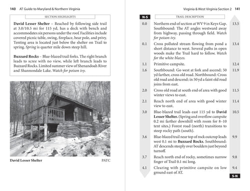 Appalachian Trail Guide to Maryland and Northern Virginia with Side Trails (18th Edition)