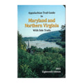 Book cover of 'Appalachian Trail Guide to Maryland and Northern Virginia' with a scenic view of a river and mountains.