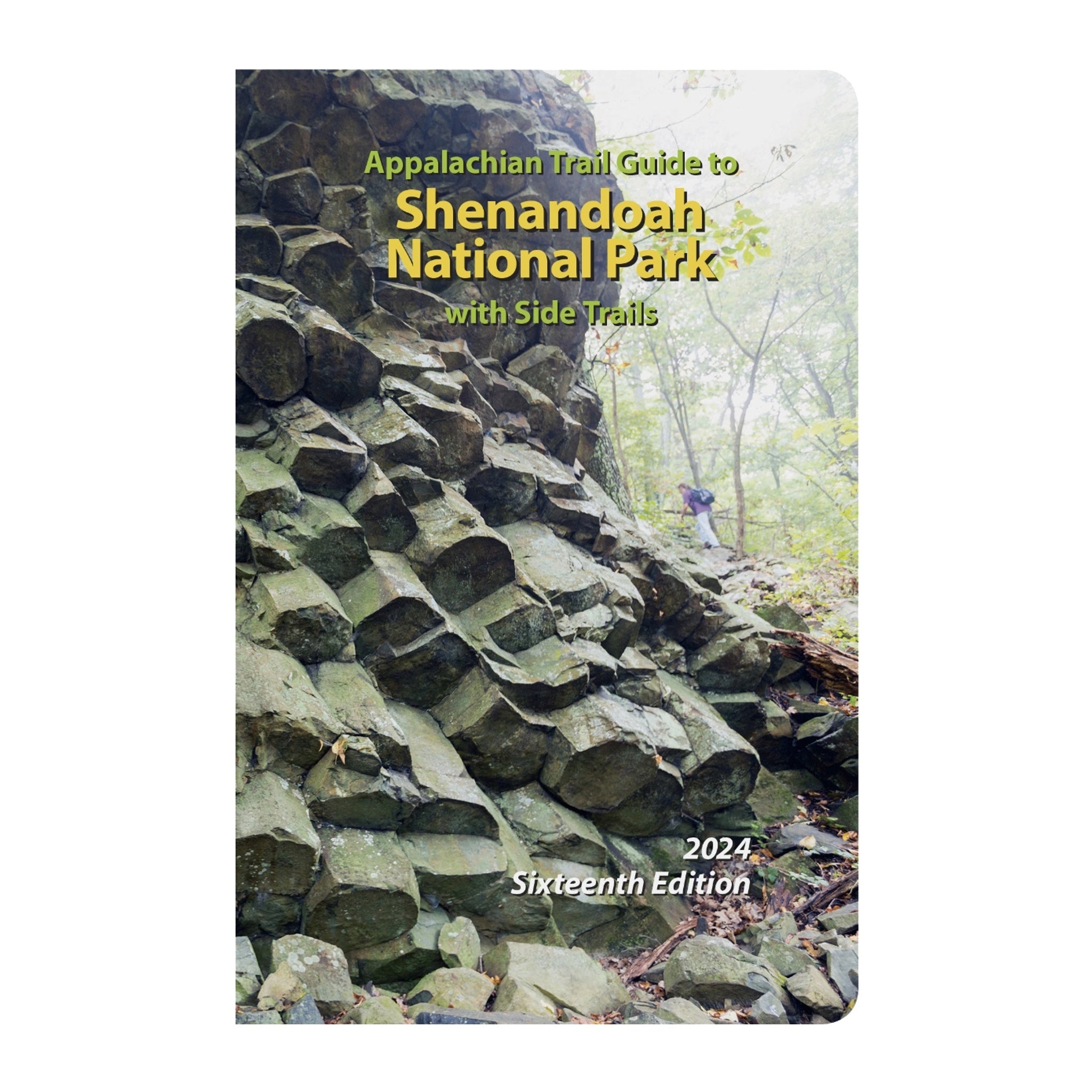 Book cover of 'Appalachian Trail Guide to Shenandoah National Park' with a stone wall and forest background.