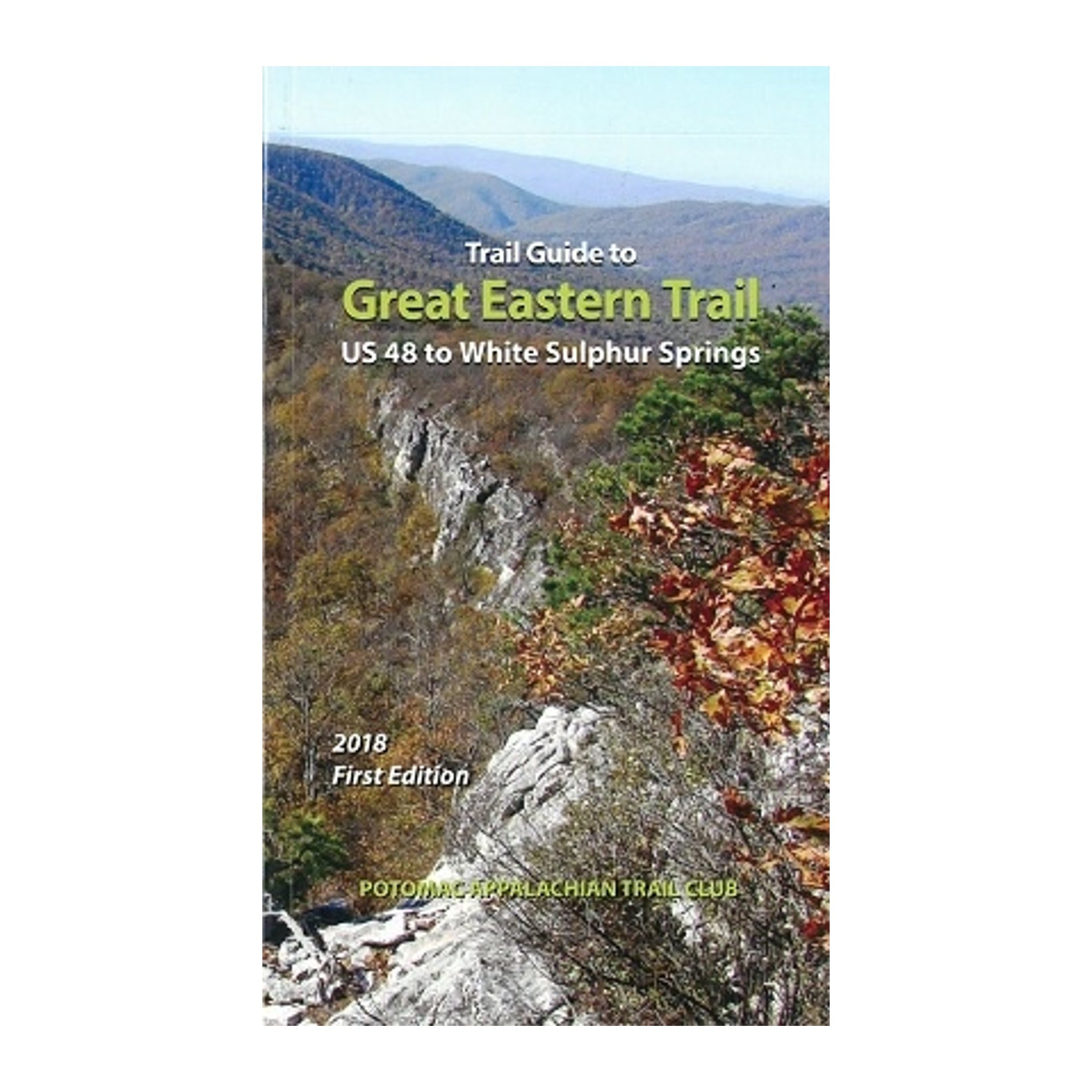 Trail guide to Great Eastern Trail with scenic mountain landscape on cover